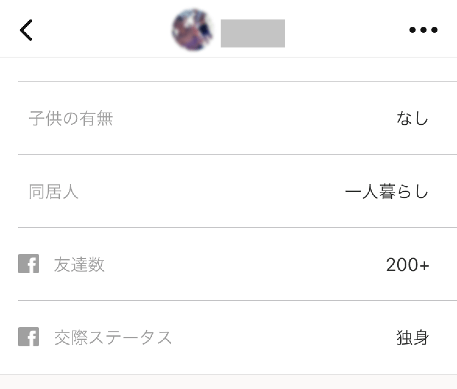 OmiainoプロフィールのFacebook情報