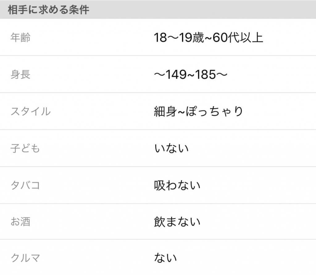 相手に求める条件 業者