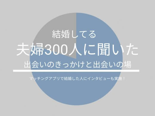 結婚してる夫婦300人に聞いた出会いのきっかけとおすすめの出会いの場ランキング5選