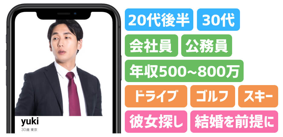 omiai男性会員イメージ